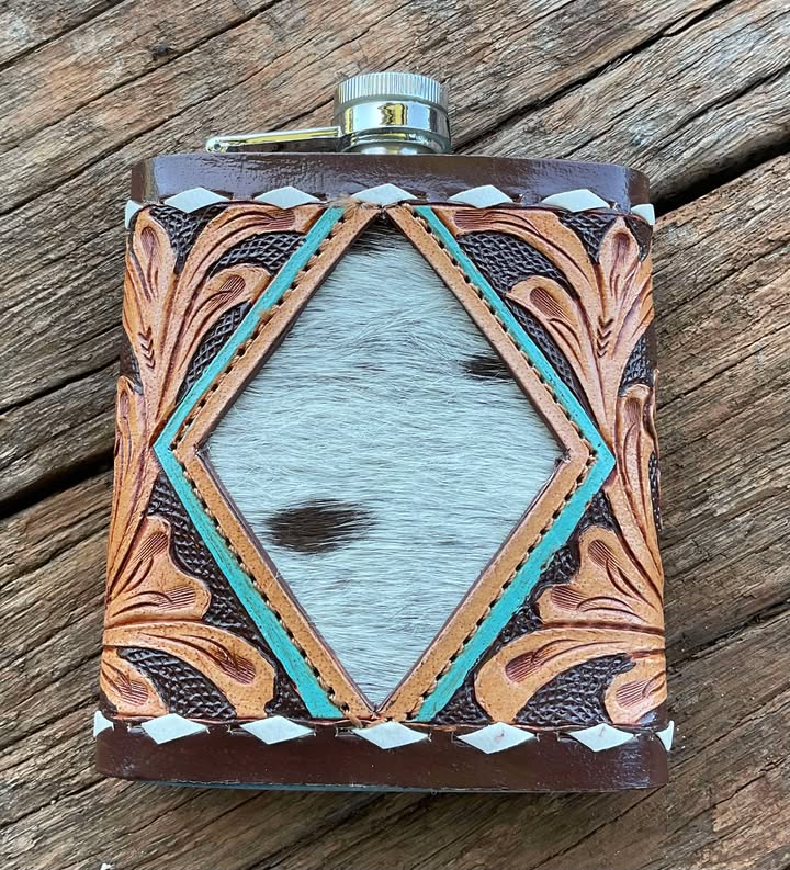 Diamond Hip Flask 8oz
