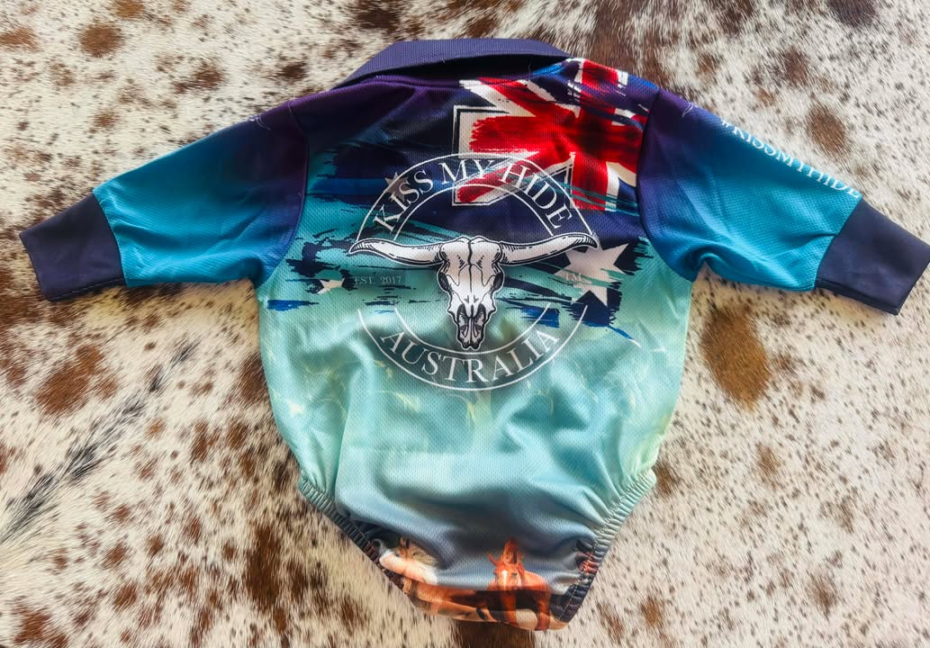 Little Tacker Fishing Romper - HORSES