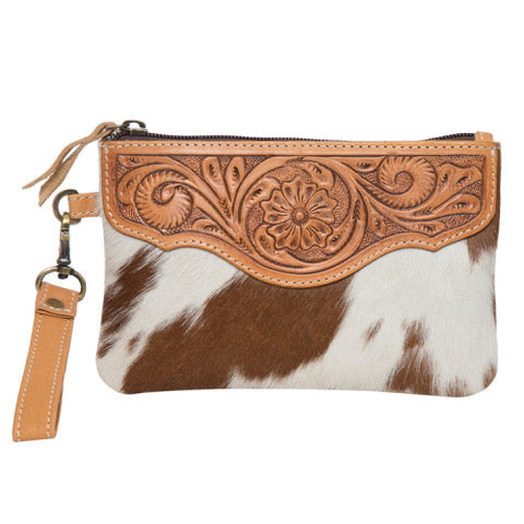 Peta Cowhide Clutch