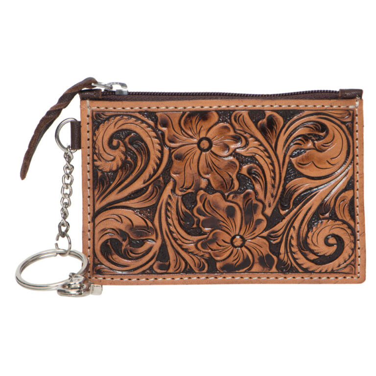 Tooled Leather Key/Card Holder