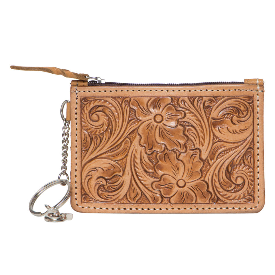 Tooled Leather Key/Card Holder