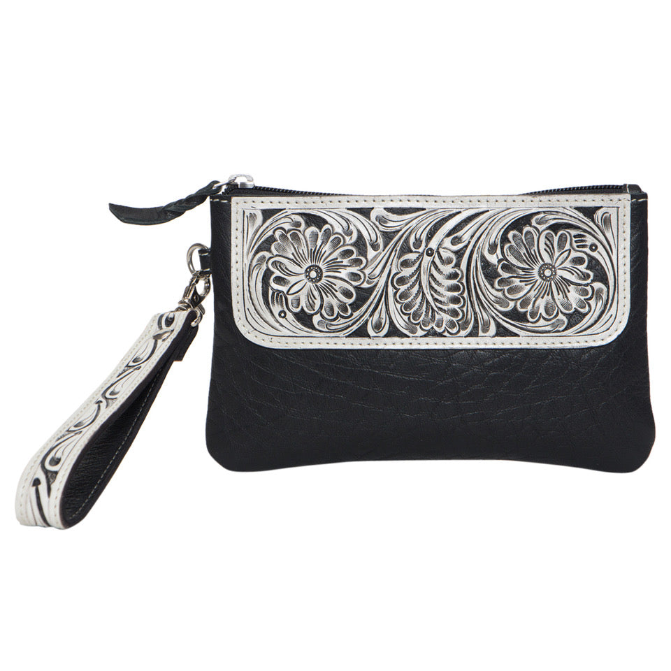 Tooled Hand Carved Small Clutch